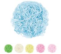 Surflyee Shredded Tissue Paper Blue, 100 Grams Tissue Paper, Raffia Gift Filler Paper, Great for Gift Boxes, Hamper Basket Filling, Birthday Party Decorations (Light Blue)
