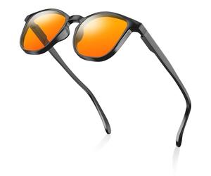 SURFOU Blue Light Blocking Glasses, Gaming Anti Bluelight Eyewear, Computer Screen Block Ray Men Women, Glare Gamer Glassed Tinted Orange Glass Protection Vision Work Use