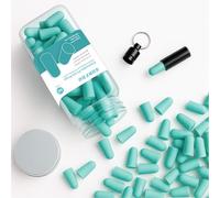 SURFOU Ear Plugs for Sleep 60 Pairs, Ultra Soft Foam Earplugs, 38dB Noise Reduction, Reusable, Ideal for Side Sleepers, Concerts, Travel, Work, Home & Study, Blue-Green