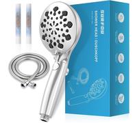 SURFOU Filtered Shower Head and Hose 1.5m, 10 Spray Modes High Pressure Handhel