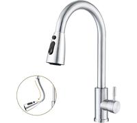 SURFOU Kitchen Tap Mixer with Pull-Out Spray - 3 Water Modes, 360° Swivel Sp
