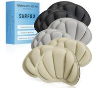 SURFOU Memory Foam Heel Pads, Heel Grips for Shoes Too Big, Anti-Slip Back Cushions, Invisible Shoe Inserts for High Heels, Blister Prevention for Women & Men,12-Pack (6 Pairs)