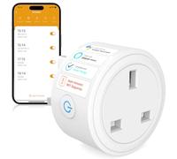 SURFOU Smart Plug WiFi Socket with Energy Monitoring, Timer & Schedule, App Remote Control, Voice Control Compatible with Alexa, Google Home and SmartThings, Mini Smart Plug, 13A