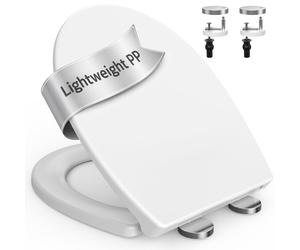 SURFOU Toilet Seat Soft Close Universal Oval Quick Release Button Adjustable