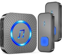 SURFOU Wireless Doorbell, Electric Cordless Waterproof Door Bells Chime with Pl