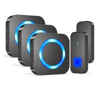 SURFOU Wireless Doorbell, Plug in Waterproof Cordless Electric Door Bell Chime Kit Operating at 1,300 Feet Long Range with 55 Ringtones 5 Volume and LED Flash