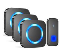 SURFOU Wireless Doorbell, Plug in Waterproof Cordless Electric Door Bell Chime Kit Operating at 1,300 Feet Long Range with 55 Ringtones 5 Volume and LED Flash