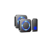 SURFOU Wireless Doorbell, Waterproof Twin Plug in Door Bells Cordless Dual Door Chime Bell Battery Operated at 1,300ft Long Range Doorbell Kit with 2