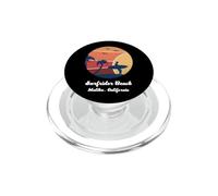 Surfrider Beach Malibu California Surfing Vintage Sunset Sun PopSockets PopGrip for MagSafe