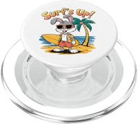 Surfs Up Bunny Rabbit Surfer Surf Board Summer Retro Surfing PopSockets PopGrip for MagSafe