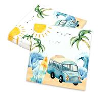 Surfs Up Party Decorations Napkins Surf Birthday Party Supplies for Summer Hawaiian Beach Surfing Birthday Baby Shower Decorations