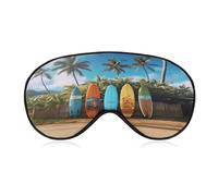 Surf's Up Surfboard Eye Mask, Adjustable Strip, Blocks Light Sleep Mask, Sleep Eye Mask for Night Sleeping Travel Nap 8.1 * 4.1 Inches