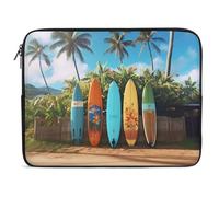 Surf's Up Surfboard Laptop Sleeve Case 13inch, Shockproof Protective Case, 10-17 Inch Computer Sleeve, Water Resistant Laptop Briefcase for Men Women Compatible with MacBook Air/Notebook/Tablet