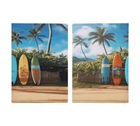 Surf's Up Surfboard PU Leather Passport Holder, Multiple Pockets Passport Cover, Travel Document Organizer for Men Women