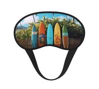 Surf's up Surfboard Sleep Mask for Side Sleeper, Blackout Eye Mask for Women Men, Zero Pressure Sleeping Masks Soft Breathable Eye Cover Comfortable Blindfold Eyeshade for Night Sleep
