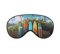 Surf's Up Surfboard Sleeping Mask, Light Blocking Eye Mask, Comfortable and Soft, Eye Cover with Elastic Band, Suitable for Men and Women, Suitable for Travel/Sleeping