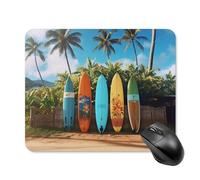 Surf's Up Surfboard Square Mouse Pad Portable Computer Mousepad with Non-Slip Rubber Base 20 * 25cm Ultra-Thin Gaming Mouse Mat for Computer Laptop Office Desk Accessories