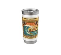 Surf's Up Vintage Design Stainless Steel Insulated Tumbler