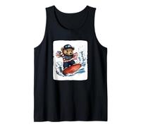 Surf's Up with Teddy Bear and All-American Surfboard Tank Top