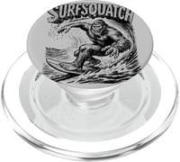 SurfSquatch! Bigfoot Surfer Vintage Wave Sasquatch PopSockets PopGrip for MagSafe