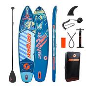 Surftorrent 11’x 33" Inflatable Stand Up Paddle Board for Adults & Youth - Wide Stable Design, Non-Slip EVA Deck, Includes Premium SUP Paddle Board Accessories, All Skill Levels (Peak-Fury Bear)