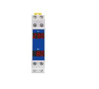 Surge Protection Device，Voltage Arrester Device Din Rail 18mm Voltage Current HZ Meter AC 80-500V 220V 380V 100A Modular Voltmeter Ammeter Indicator Digital Volt Tester(VA)(Vahz)