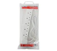STATUS Multi Plug Extension, 6 Socket Extension Cable, 2m Extension Lead, 13A Surge Protected, 6WSSP2MCP20