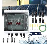 Surge Protection PV, 2 In 2 Out DC Circuit Breaker Lightning Protection Circuit Breaker 2 String 1000v DC 40A 20-40KA Generator Connection Box IP65 Waterproof Solar Connection Box For Photovoltaics