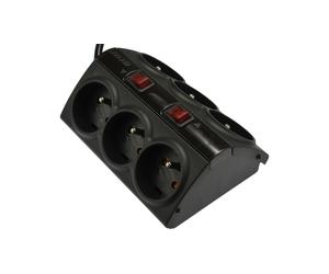 Surge Protector Extension Lead 6 Outlet ACAR SMART 1.5m Black