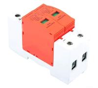Surge Protector for 2P 20kA DC 500V/1000V Arrester for Protection Device Low Voltage PV System, White/Orange 91x36x64 mm(B)