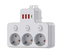 Surge Protector Power Strip | Multiple USB Ports and USB Plug - Socket Extender for Desk, Office, Travel, Home, College Dorm, University, Table, Work