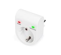 surge protector with power and protected LED safety outlet,16 A, 3.500W, TÜV-GS, CE-LVD, white