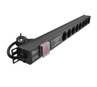 Surged Power Distribution Unit PDU 8 Way Euro Schuko Socket & Plug
