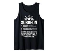 Surgeon High-Stakes Human Puzzle Graphic with Medical Icons Tank Top