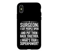 Surgeon I Cut People Open What's Your Superpower Medical Art Case for iPhone X/XS
