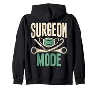 Surgeon Mode Funny Surgery Mask Tools Doctor Zip Hoodie