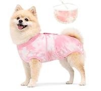 Surgery Recovery Suit for Female/Male Dog After Spay/Neuter, Soft Bandana Set Included, E-Collar Cone Alternative to Stop Licking Abdominal Wounds, Small Dogs Full Body Onesies, Medical Pet Bodysuit