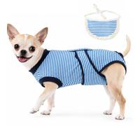 Surgery Recovery Suit for Female Male Dog, Soft Onesie After Spay Neuter,XS | E-Collar Cone Alternative Anti Licking Abdominal Wounds, Small Puppy Cat Dogs Full Body Onesies,Medical Pet Bodysuit with Bib