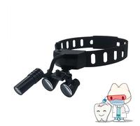 Surgical Binocular Loupes 3.5X 420mm with LED Light - Portable Dental Glasses for Dentist and Surgical Use, Angle Adjustable, Lab Equipment