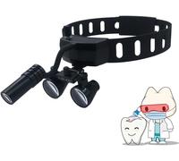 Surgical Binocular Loupes 3.5X with LED Light - Portable Dental Glasses for Surgery with Adjustable Angle - Lab Equipment for Dentists