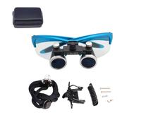 Surgical Binocular Loupes Optical Glass for Dental Professionals, Portable with Powerful Light and Filter, Includes Aluminum Case