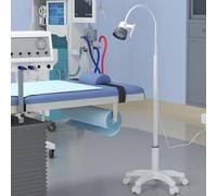 Surgical Examination Lamp, 360° Rotation Floor Stand Type Lamp, Mobile Medical Exam Light Lamp for Gynaecology, Outpatient, Stomatology, Ent(Color:White basic model)