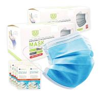 Surgical Face Masks - X200 BOXED GENERISE 3Ply Non-Medical Face Masks UK Stock Blue EN149:2001 - Breathable, Disposable Face Masks to Cover Mouth & Nose Inc x5 Alcohol Cleaning Wipes