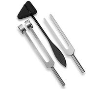 SURGICAL ONLINE Set of Aluminum Sensory Tuning Forks in C 128 & C 512 and Tactical Black Taylor Percussion Hammer Mallet