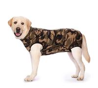 Surgical Recovery Suit for Dogs with Soft and Breathable Stripes Alternative Shirt Anti-bite E-Collar Cone T-Shirt Vest Abdominal Wound Care Medium Large Dogs
