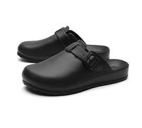 Surgical Sandals for Medical Staff - Anti-Slip Medical Slippers for Doctors & Nurses, Waterproof Operating Room Shoes, Unisex Healthcare Work Footwear - Breathable OR/Lab Slippers(Black,5 UK)