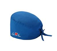 Surgical Scrub Caps & Sweatband Ajustable Tie Cotton Breathable Adjustable Bouffant Caps Sweatband Hats Tie Back for Surgeon Doctor Nurse Working Hat Chef Hat Light Blue