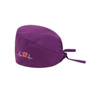 Surgical Scrub Caps & Sweatband Ajustable Tie Cotton Breathable Adjustable Bouffant Caps Sweatband Hats Tie Back for Surgeon Doctor Nurse Working Hat Chef Hat Purple