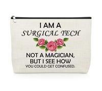 Surgical Tech Makeup Bag Surgical Technologist Appreciation Gift Medical Graduation Present for Surgeon Nurse Doctor Scrub Tech Cosmetic Bag Christmas Thanksgiving Birthday Present Travel Pouch