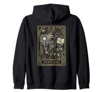 Surgical Tech Tarot Card The Mind Reader Skeleton Scrub Tech Zip Hoodie